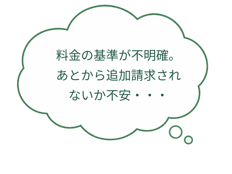 価格についての悩み