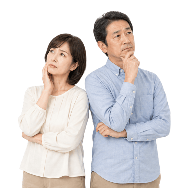 庭のことで悩む御夫婦